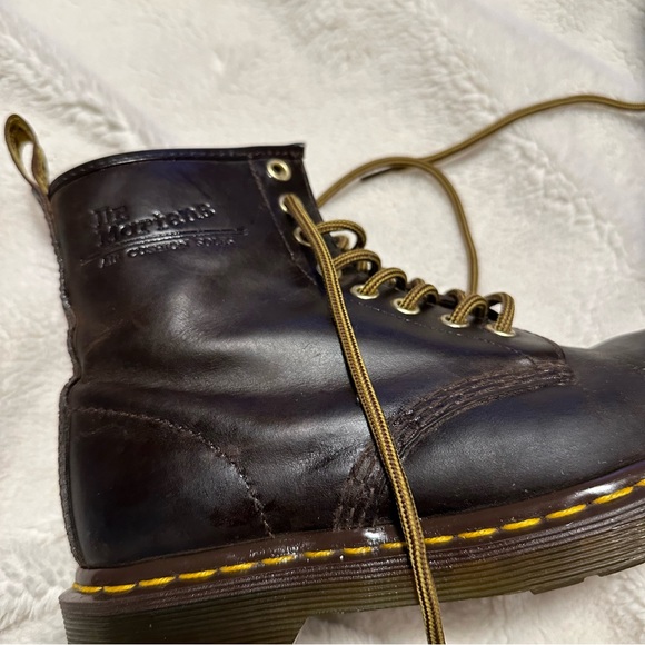 DR MARTEN 1460 CRAZY HORSE LEATHER LACE UP BOOTS - Picture 7 of 10